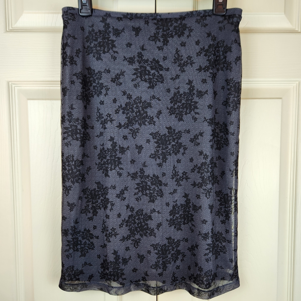 Elegant Black Floral Women's Skirt